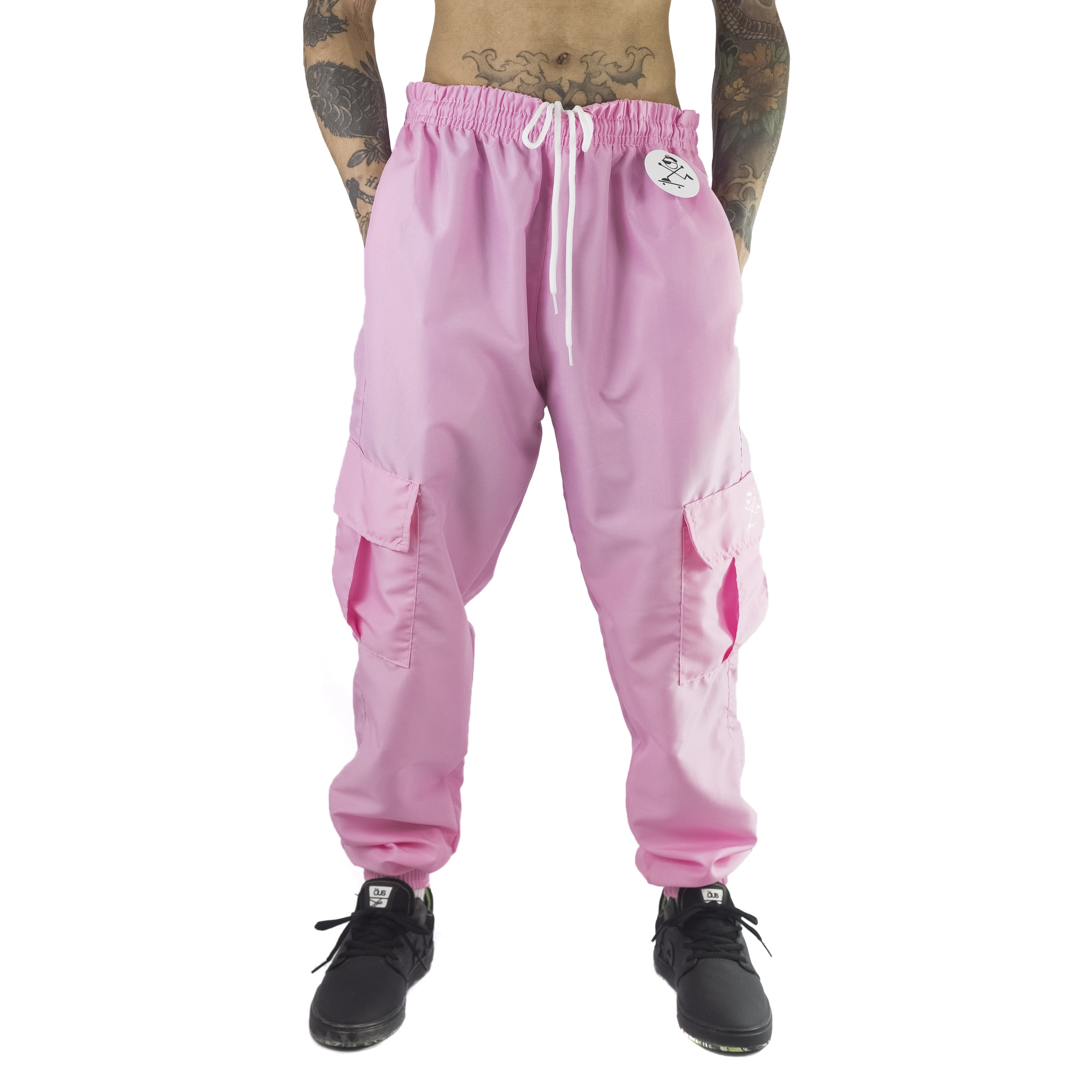 CALÇA OXI TACTEL ELÁSTICO CARGO ROSA