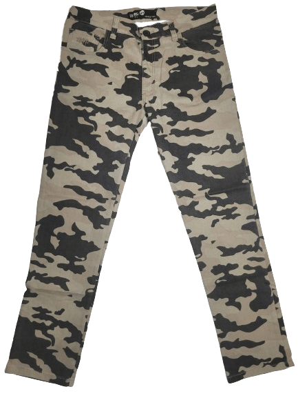 CALÇA SARJA ZERO CAMUFLADA.