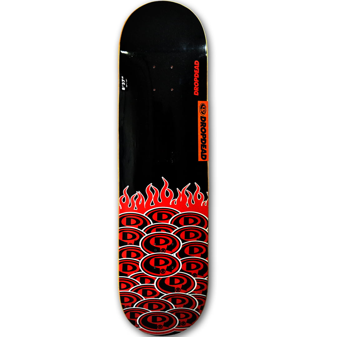 Shape Drop Dead Marfim Fire Black - Oxi Skateboards