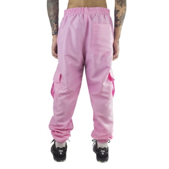 CALÇA OXI TACTEL ELÁSTICO CARGO ROSA