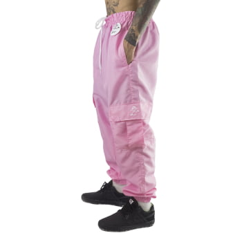 CALÇA OXI TACTEL ELÁSTICO CARGO ROSA