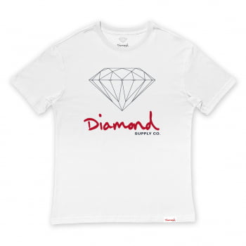 Camiseta Diamond Og Sign Tee Branca