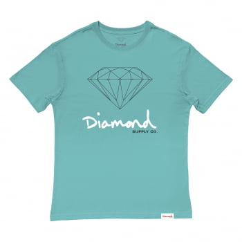 Camiseta Diamond Og Sign Tee Diamond/Blue