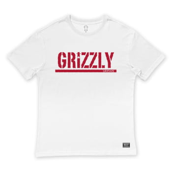 Camiseta Grizzly Stamp Tee Branca