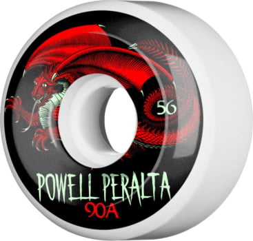 RODA POWELL PERALTA OVAL DRAGON BRANCA 56MM 90A