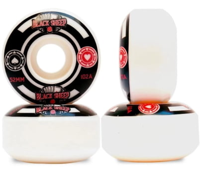 Roda Black Sheep Branco Poker 52mm 102A